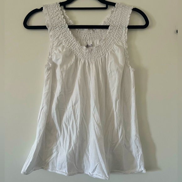 Willi Smith white tank top with ruffles. Women’s M. - Picture 1 of 3